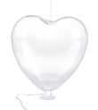 Bomboniera palloncino cuore vetro  appendino 8 x 9 cm