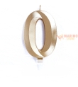 Candeline luxury cm 10 oro chrome numero 0