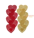 Centrini cuore rosso/oro 10 cm pezzi 12