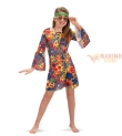 Costume Anni '70 Girl Bambina T.U. (VI/VIII) in Busta con Gancio - Costume Hippie Colorato