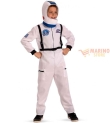 Costume Astronauta Bambino in Tuta Bianca con Cappuccio 6/7 anni – Perfetto per Carnevale e Feste a Tema