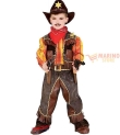 Costume Cowboy Bambino in Busta 8 anni - Casacca, Pantaloni con Frange, Cappello e Fazzoletto, Perfetto per Carnevale e Feste a Tema