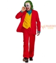 Costume Crazy Clown Uomo - Completo con Giacca, Pantaloni e Jabot - Taglia Unica (M-L) Perfetto per Carnevale, Feste a Tema e Spettacoli