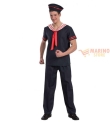 Costume Marinaio Uomo - Casacca, Pantaloni e Cappello - Taglia Unica (M-L) Perfetto per Carnevale e Feste a Tema