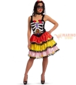 Costume Teschio Messicano Donna (S-M) – Eleganza e Tradizione per Carnevale e Halloween!