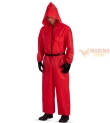 Costume Tuta Rossa Il Calamaro - Taglia L Unisex - Perfetto per Carnevale Halloween e Feste a Tema