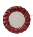 Natale Tartan piatti 25 cm - 8 pz