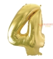 Palloncino Champagne Mega numerone 4 in mylar da 101 cm - 40