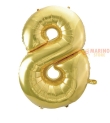 Palloncino Champagne Mini numero 8 in mylar da 35 cm