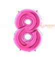 Palloncino Fucsia Mega numerone 8 in mylar da 101 cm - 1 pz