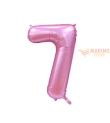 Palloncino numerone 7 in mylar da 1 mt rosa