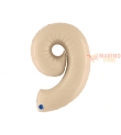 Palloncino numerone 9 in mylar da 102 cm cream