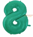 Palloncino Satin Velvet Acquamarine Mega numerone 8 in mylar da 101 cm - 40