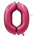 Palloncino Satin Velvet Pomogranate Mega numerone 0 in mylar da 101 cm - 40