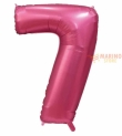 Palloncino Satin Velvet Pomogranate Mega numerone 7 in mylar da 101 cm - 40