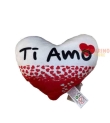 Peluche cuore bianco e rosso ti amo 20 cm - 1 pz