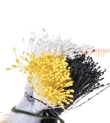 Pistilli per fiori bianco nero e giallo 864 pezzi