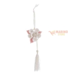 Immagine 0 di Bomboniera appendino Rosa in porcellana colr beige con calamita  7 x 3 cm