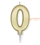 Immagine 0 di Candeline n°0 plump Oro metal 10 cm