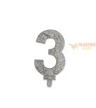 Immagine 0 di Candeline sweety 9 cm numero 3 glitter Argento