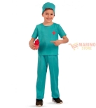 Immagine 0 di Costume Chirurgo per Bambino 6/7 Anni - Casacca, Pantaloni e Cuffietta Verde Acqua per Carnevale e Feste a Tema