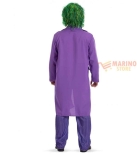 Immagine 1 di Costume Crazy Clown Viola Uomo - Casacca, Pantaloni e Jabot - Taglia Unica (M-L) Perfetto per Carnevale e Feste a Tema