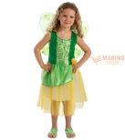 Immagine 0 di Costume Fatina Frilly Bambina 4-5 Anni in Busta con Gancio - Abito Verde con Gonna Gialla e Ali in Velo - Perfetto per Carnevale e Feste a Tema