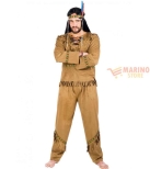 Immagine 0 di Costume Pellerossa Uomo - Casacca, Pantaloni e Fascia con Piume - Taglia XL - Perfetto per Carnevale e Feste a Tema