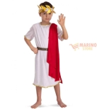 Immagine 0 di Costume Senatore Romano Bambino – Tunica con Drappo e Coroncina d'Alloro