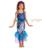 Immagine 0 di Costume Sirenetta 4-5 Anni in Busta con Gancio - Abito con Coda Multicolore e Diadema