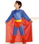 Immagine 0 di Costume Superman Bambino 8-9 Anni - Abito da Supereroe con Mantello per Carnevale e Feste a Tema