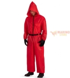 Immagine 0 di Costume Tuta Rossa Il Calamaro + maschera - Taglia M Unisex - Perfetto per Carnevale Halloween e Feste a Tema