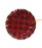 Immagine 0 di Natale Tartan piatti 20 cm - 8 pz