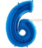 Immagine 0 di Palloncino Blu Mega numerone 6 in mylar da 101 cm - 1 pz