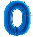 Immagine 0 di Palloncino Blu Mini numero 0 in mylar da 35 cm