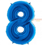 Immagine 0 di Palloncino Blu Mini numero 8  in mylar da 35 cm