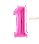 Immagine 0 di Palloncino Fucsia Mega numerone 1 in mylar da 101 cm - 1 pz