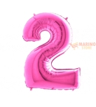 Immagine 0 di Palloncino Fucsia Mega numerone 2 in mylar da 101 cm - 1 pz