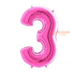 Immagine 0 di Palloncino Fucsia Mega numerone 3 in mylar da 101 cm - 1 pz