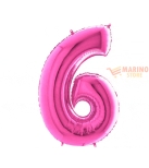 Immagine 0 di Palloncino Fucsia Mega numerone 6 in mylar da 101 cm - 1 pz