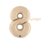 Immagine 0 di Palloncino numerone 8 in mylar da 102 cm cream