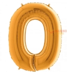 Immagine 0 di Palloncino Oro Mega numerone 0 in mylar da 101 cm - 40