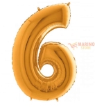 Immagine 0 di Palloncino Oro Mega numerone 6 in mylar da 101 cm - 40