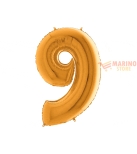 Immagine 0 di Palloncino Oro Mega numerone 9 in mylar da 101 cm - 40