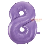 Immagine 0 di Palloncino Satin Velevet Lilac Mega numerone 8  in mylar da 101 cm - 1 pz