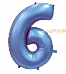 Immagine 0 di Palloncino Satin Velevet Periwinkle (tonalità di blu) Mega numerone 6  in mylar da 101 cm - 1 pz