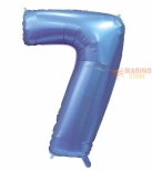 Immagine 0 di Palloncino Satin Velevet Periwinkle (tonalità di blu) Mega numerone 7  in mylar da 101 cm - 1 pz