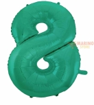 Immagine 0 di Palloncino Satin Velvet Acquamarine Mega numerone 8 in mylar da 101 cm - 40