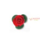 Immagine 0 di Rose rosse con foglie pz 10