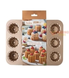 Immagine 0 di Stampo gold line tortine canele 12 cavità antiaderente 32,5 x 25,6 x5 cm